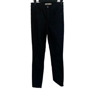 Anthropologie Unpublished Womens Skinny Jeans Size 26 Black Mid-Rise 5-Pocket